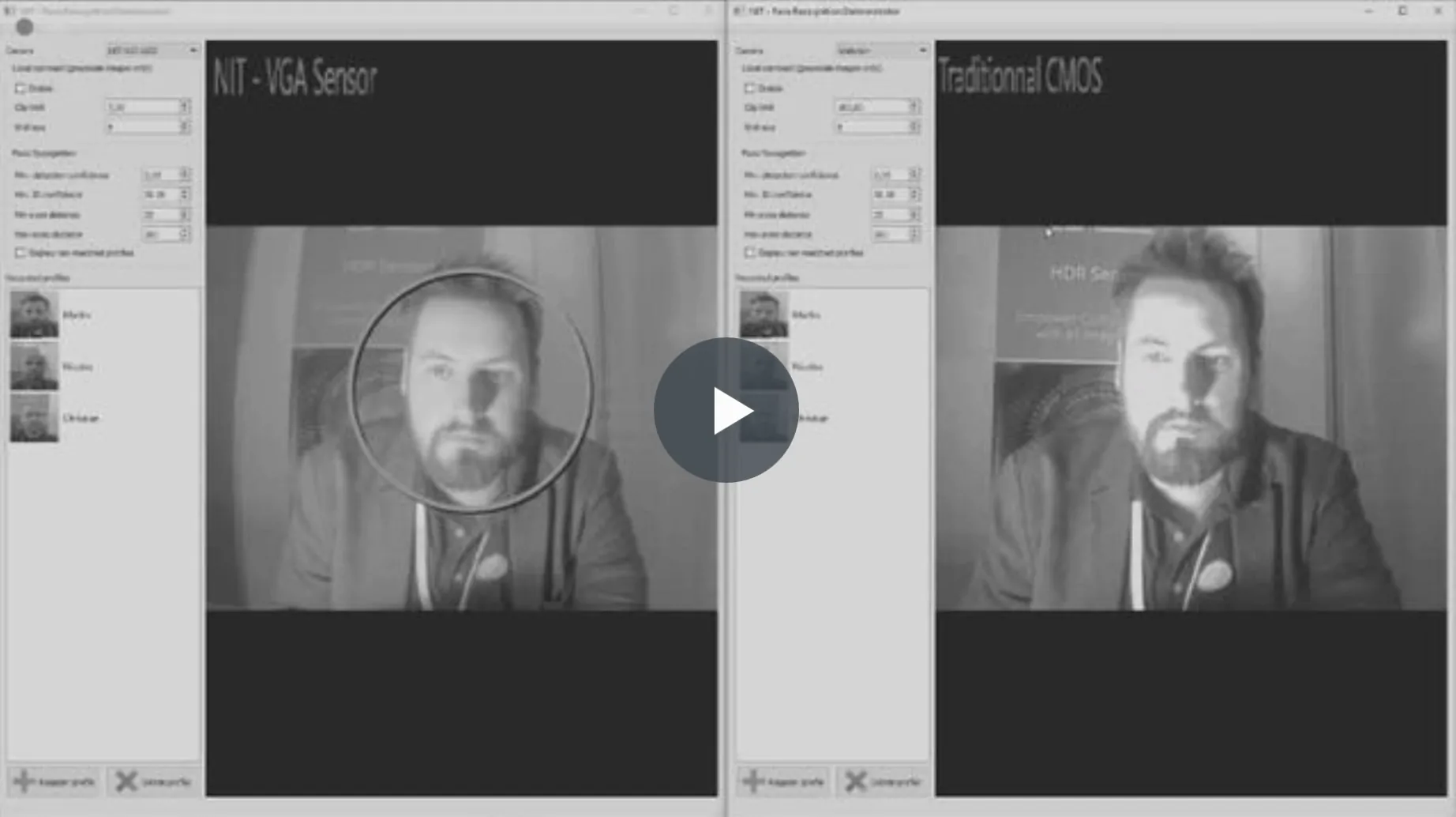 NIT face recognition test video screen capture